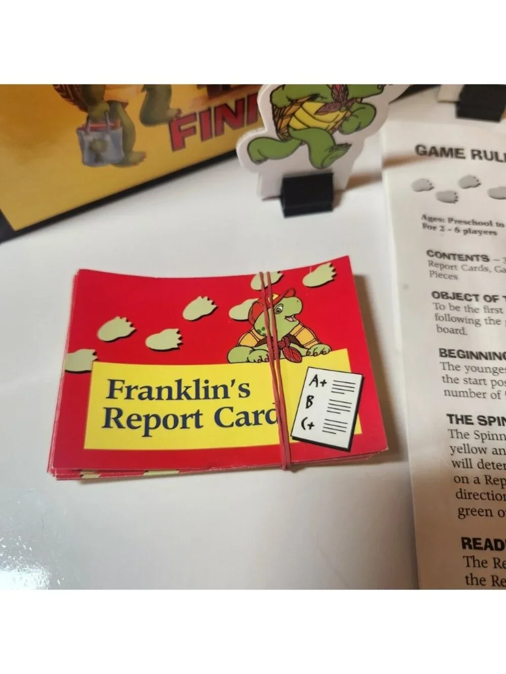 Franklin Goes To School The Game Board‎ Game Mad Hatter's Turtle Vintage 2000s